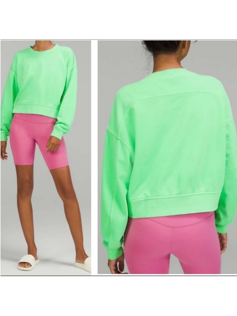 Lululemon Perfectly Oversized Crew Sweatshirt NEON